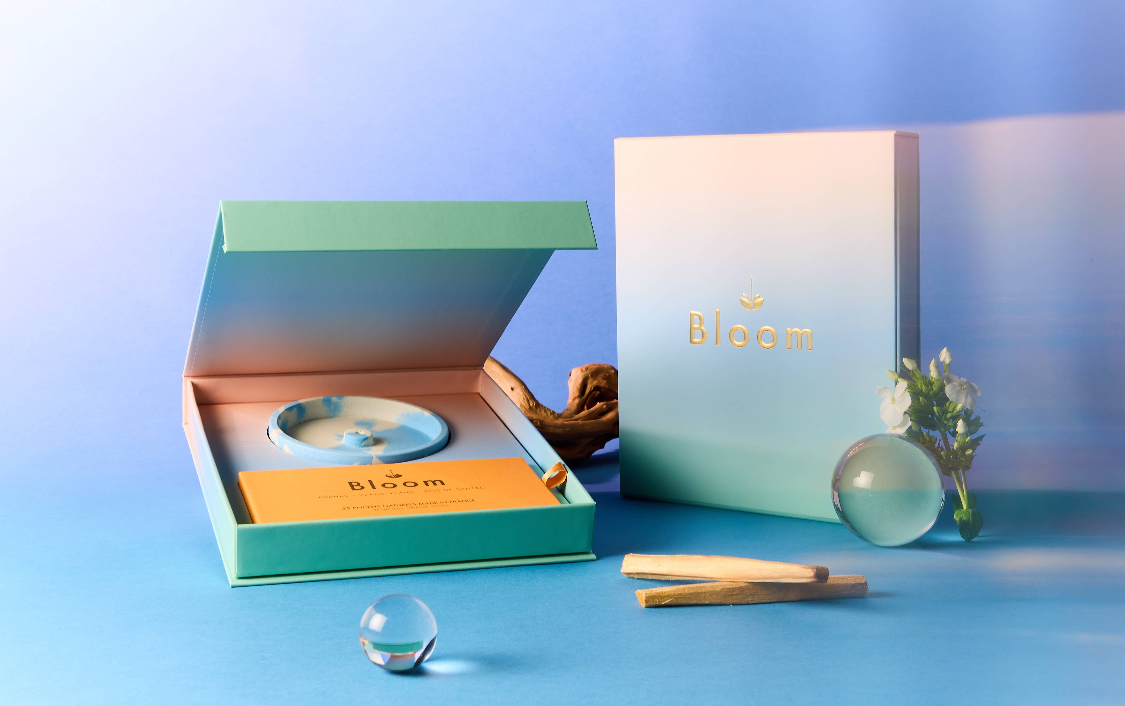 Coffret cadeau Bloom : Encens & Porte-Encens Made in France 🇫🇷