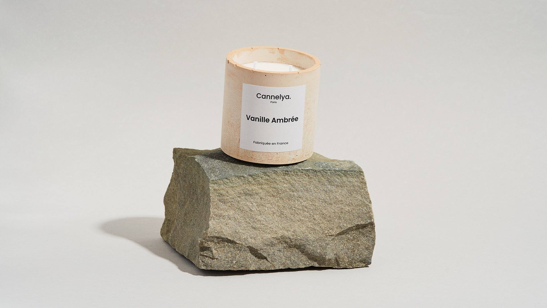 Bougie parfumée Vanille Ambrée - Pot Ocre Havane