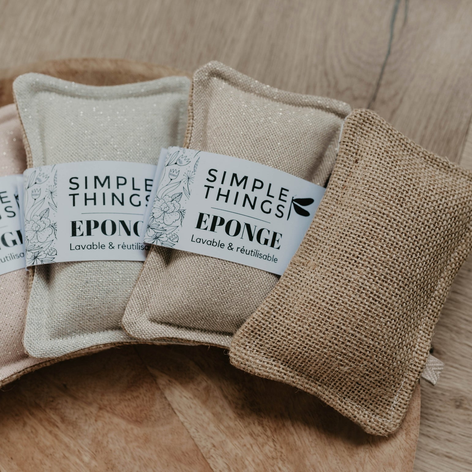 Éponge réutilisable en jute – Artisanale