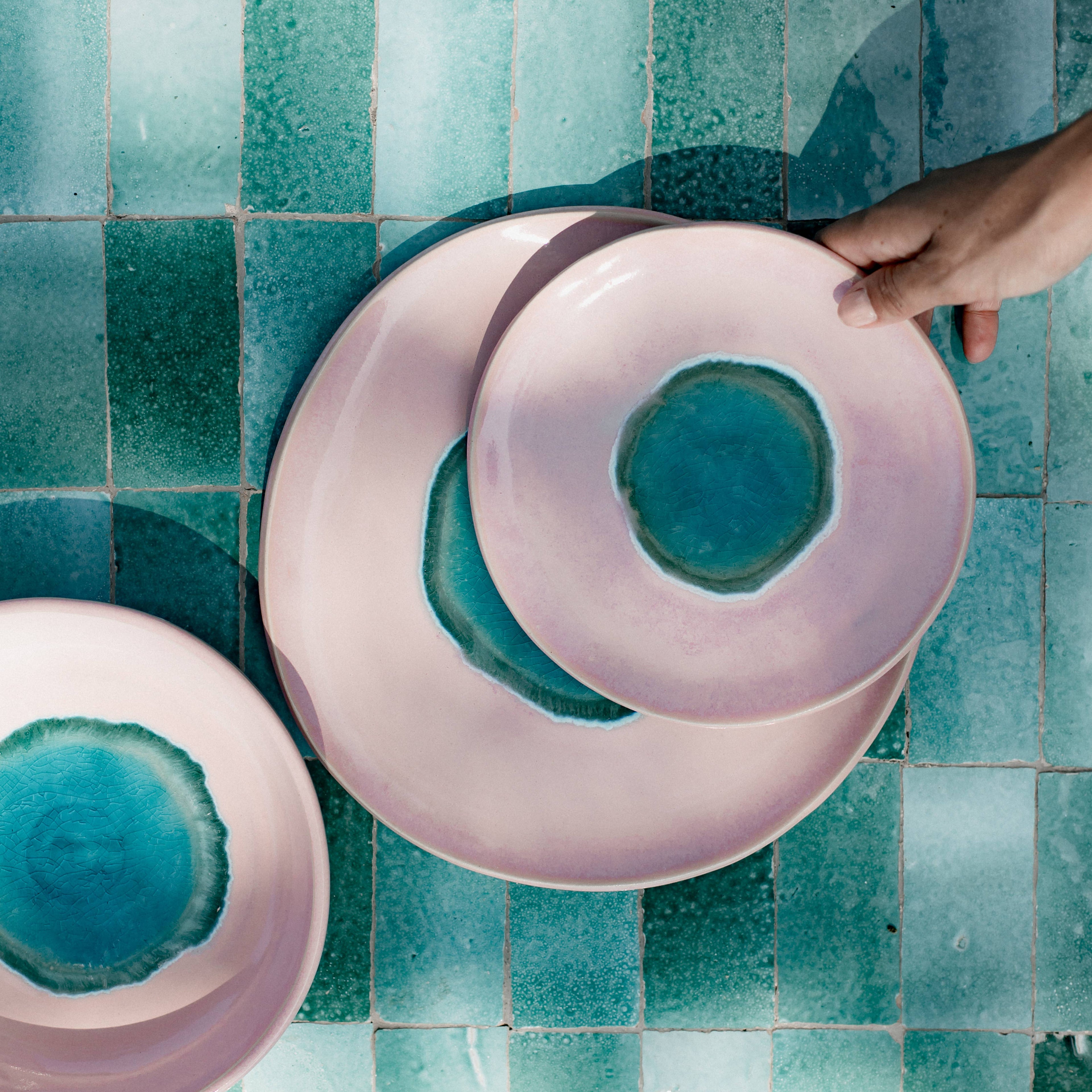 Assiette en grès artisanale - Fait main en France