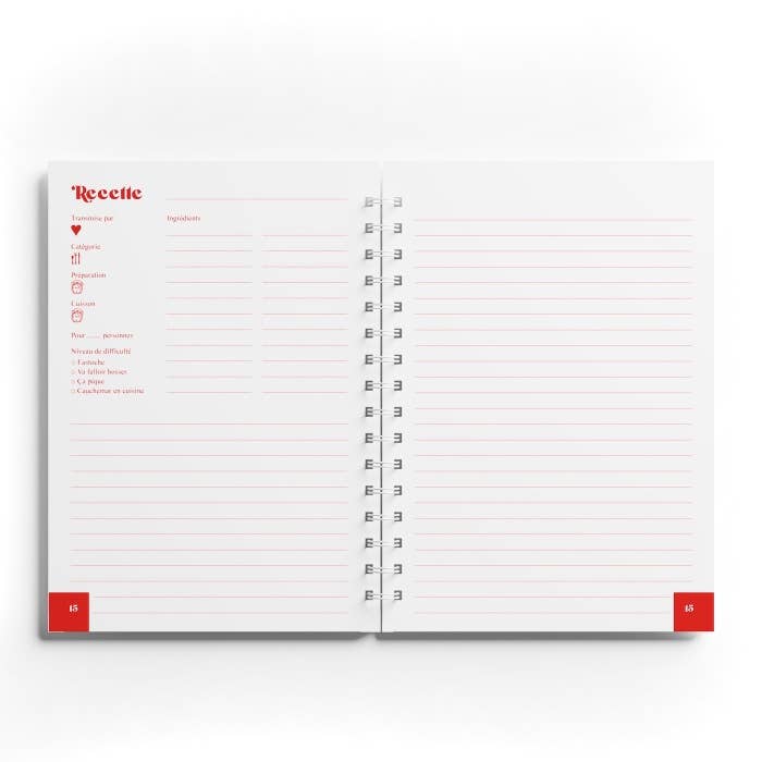 Carnet de Recettes Crème de la Crème Quartier Libre