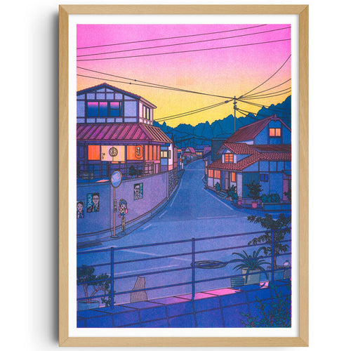 Affiche Risographie - Liam Cobb – Nowhere in Japan