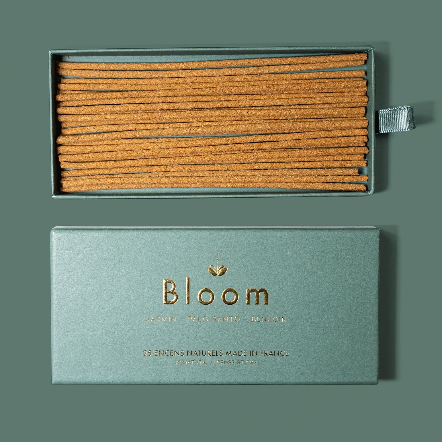 Set de 25 encens naturels français – Palo Santo, jasmin et benjoin
