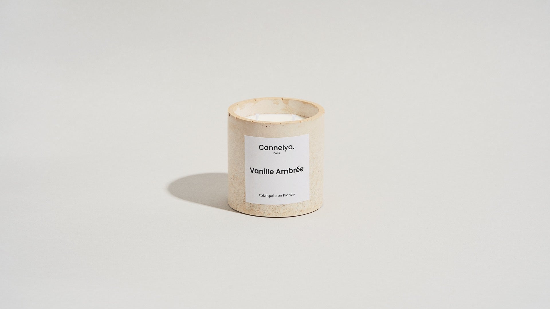 Bougie parfumée Vanille Ambrée - Pot Ocre Havane