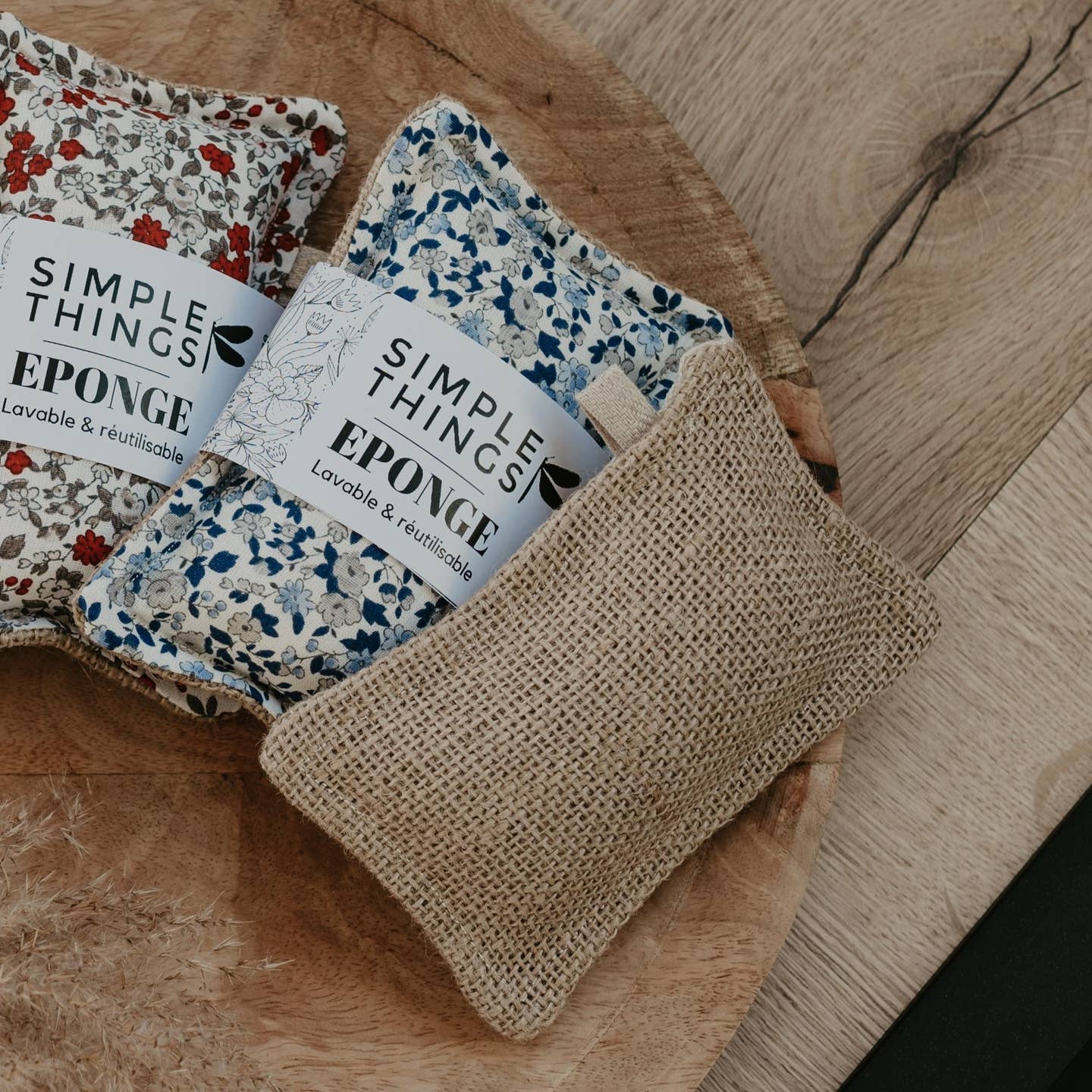 Éponge réutilisable en jute – Artisanale