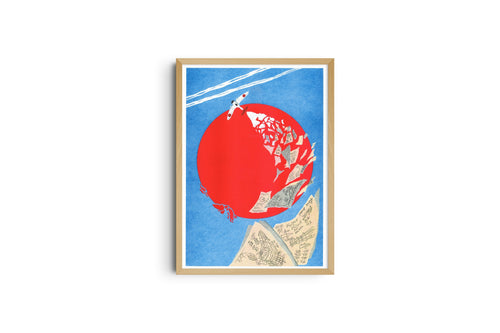 Affiche Risographie - Miyazaki / Le Vent se Lève - Téo Transinne