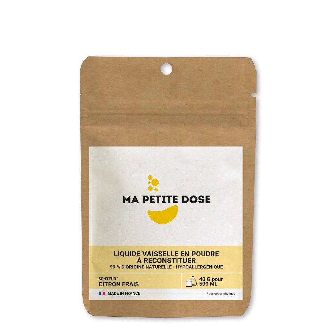 Sachet de liquide vaisselle à dissoudre - Citron frais - 40 g