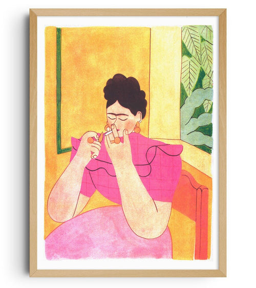 Affiche Risographie - Morgane Fadanelli - Frida Kahlo