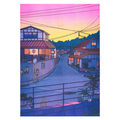 Affiche Risographie - Liam Cobb – Nowhere in Japan