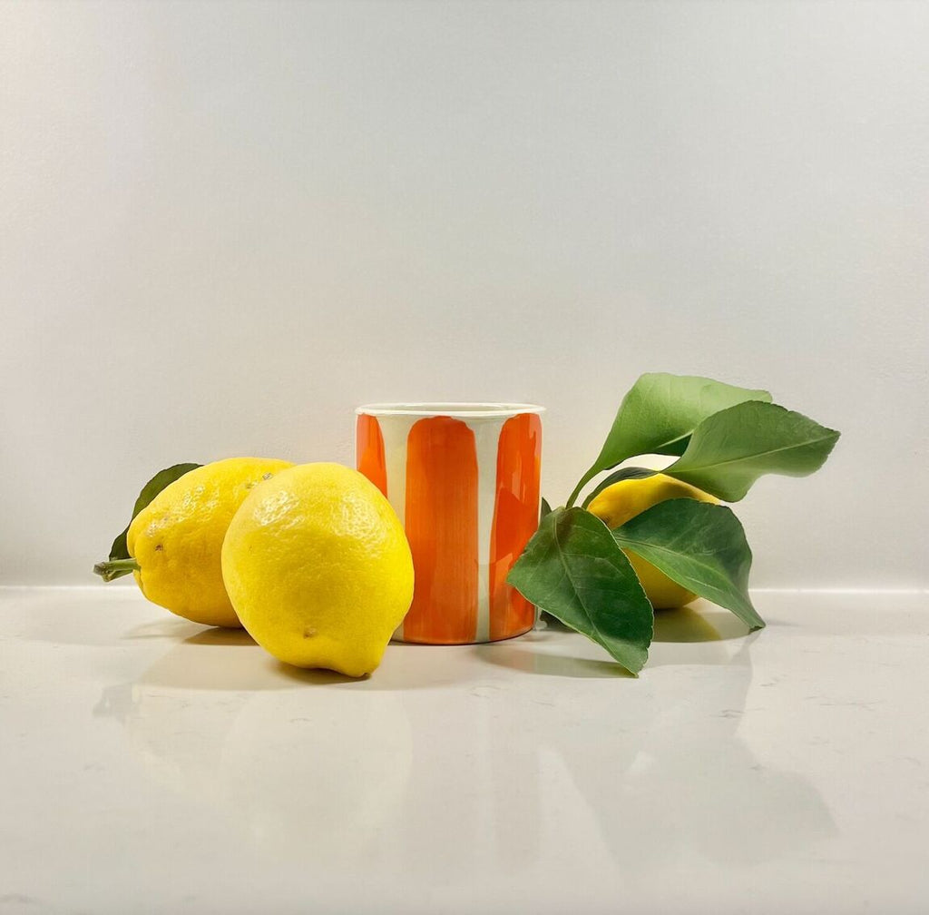 Bougie en céramique émaillée à la main – Fleur d'oranger