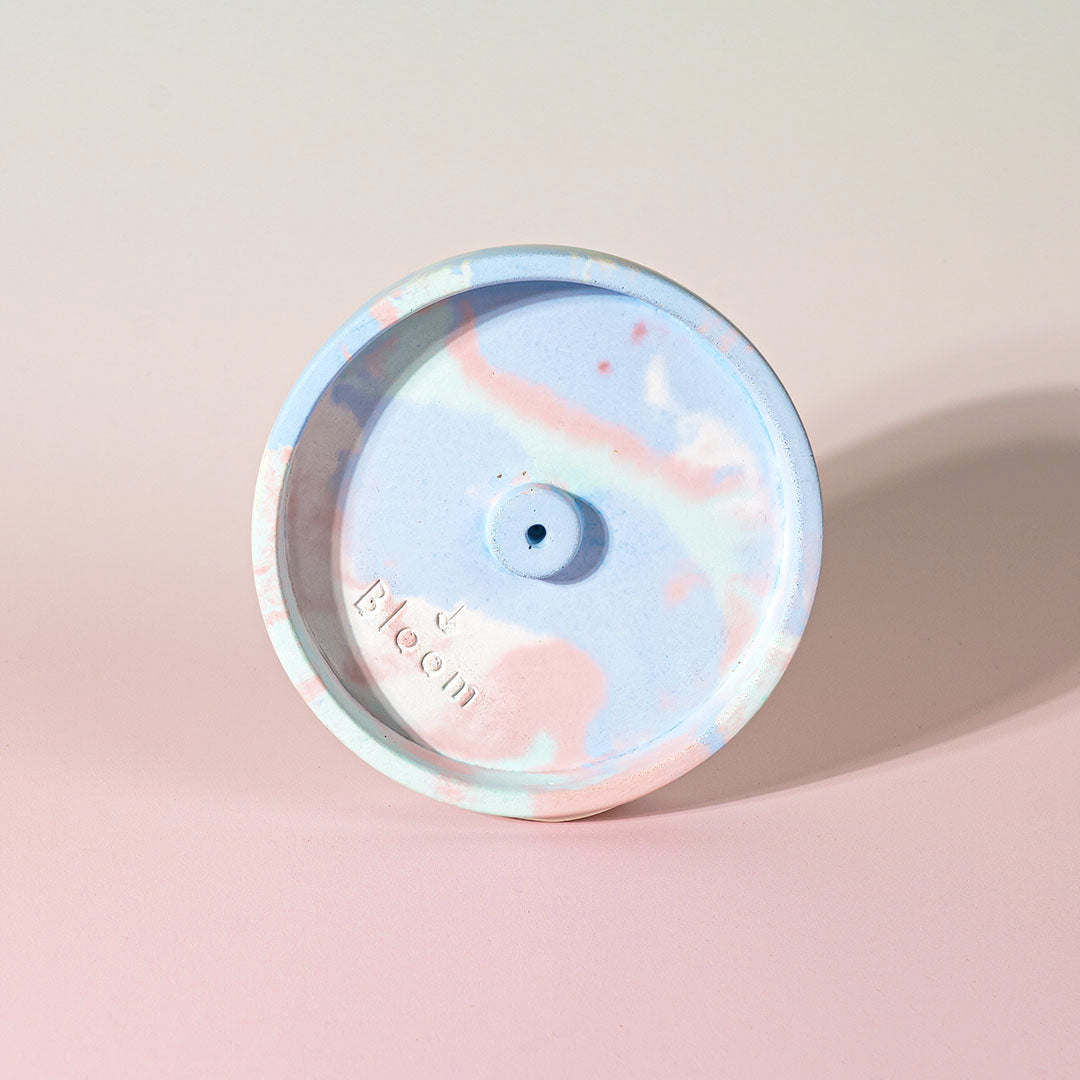 Porte-encens en béton naturel Multicolore