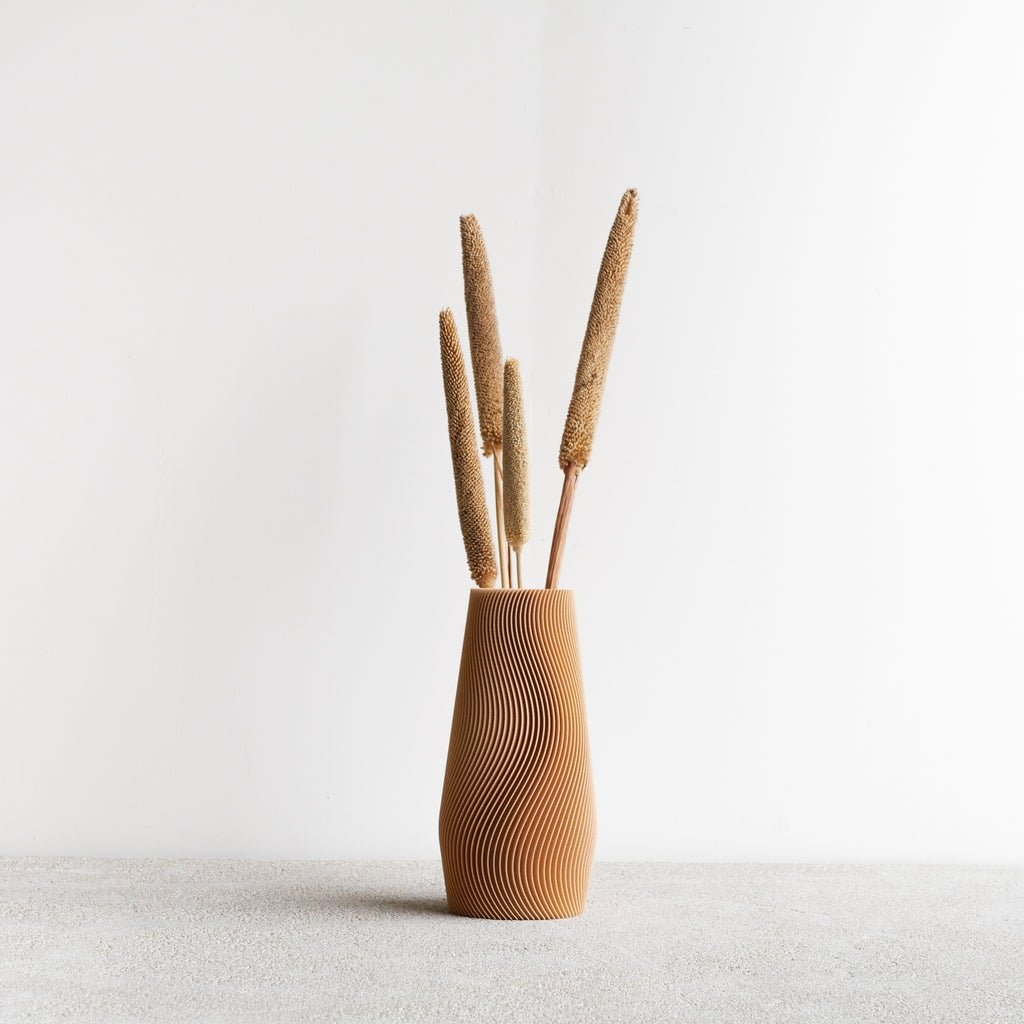 Vase Wave en bois recyclé